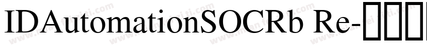 IDAutomationSOCRb Re字体转换